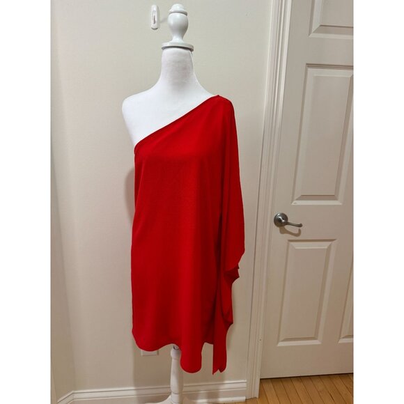 One-Shoulder Red Draped Dress By Vici - Large - Picture 1 of 7
